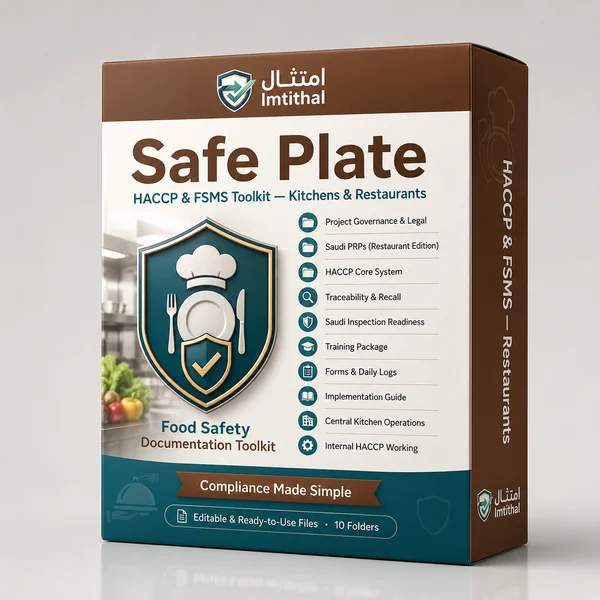 Safe Plate — HACCP & FSMS Toolkit for Kitchens & Restaurants